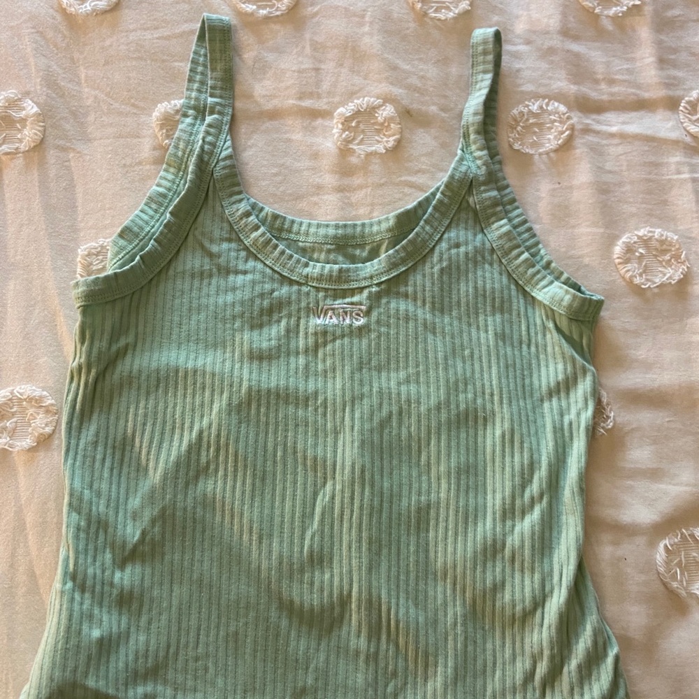 VANS light green tank top with logo